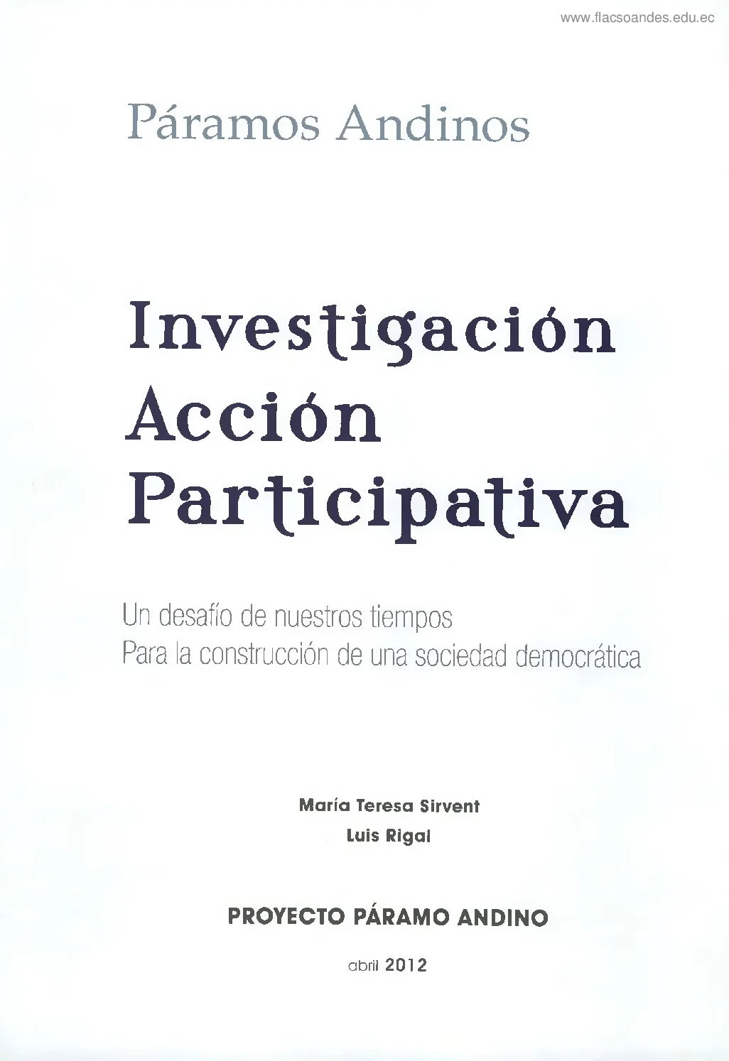 Investigación acción participativa